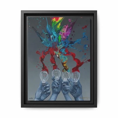 KRE8 КИБЕРПОНЕДЕЛЬНИК EXCL ЯРКАЯ ИДЕЯ В РАМКЕ ГАЛЕРЕЯ ОБЕРНУТЫЙ ХОЛСТ ПЕЧАТЬ СЕРТИФИКАТ ПОДЛИННОСТИ ИСКУССТВА - Изображение 1 из 3