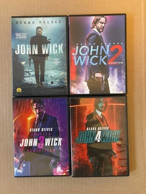 John Wick: DVD Collection Chapters 1-4! Keanu Reeves, Halle Berry, Ian McShane - Image 1 of 2