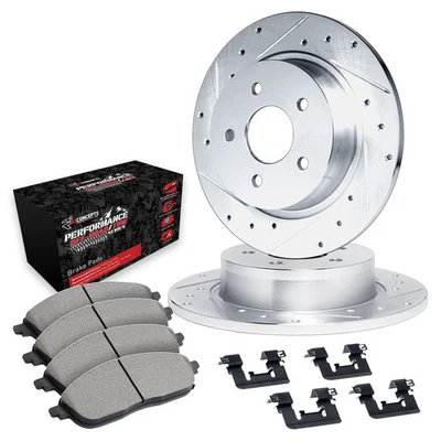 For Ford Explorer Sport 03 Brake Kit eLINE Series Drilled & Slotted Rear Brake - Изображение 1 из 4