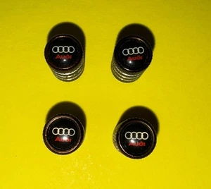 **Audi Valve Stem Caps- Audi Logo** Set Of 4 - Picture 1 of 4