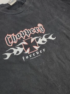 Vintage Choppers Forever Skulls Black Mens T-shirt Size XL Thunder Sportswear - Picture 1 of 3