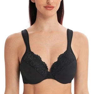 Women's Comfort Straps Full Coverage Minimizer Plus Size Lace Underwire Bra B... - Picture 1 of 4