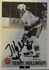 Autographed Terry Hollinger Peoria Rivermen Hockey Card