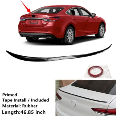 46.85'' Universal Fit For Mazda 6 2014-2017 Rear Trunk Lip Spoiler Wing Rubber Foto 1 de 4