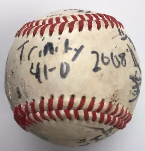 Vintage 2008 Trinity College Bantams Team signierter Baseballball 41:0 Siege Hartford Ct - Bild 1 von 6