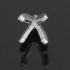 0.15CT Sterling Silver Round 4-Prong Low Peg Setting ( 3.25 mm Round )