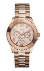 Guess Bff Multifunction Rose Gold Dial Stainless Steel Bracelet Ladies Watch
