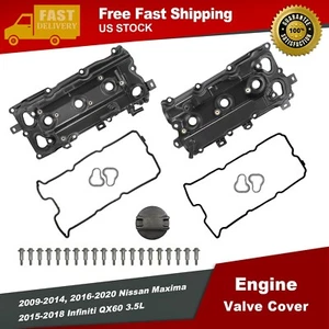 2PCS Valve Cover w/ Gasket & Cap for 09-20 Nissan Maxima Murano Infiniti QX60🏅 - Picture 1 of 7