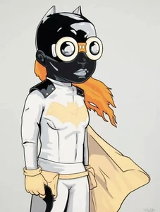 BATGIRL (KJM VARIANT) 2018 HEBRU BRANTLEY-Signed & Numbered Print Kaws Mahaffey - Picture 1 of 2