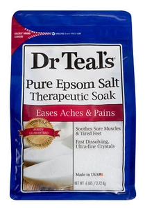 Dr Teal's Pure Epsom Salt Therapeutic Soak for Aches and Pains 96 oz 2 Pack - Picture 1 of 4