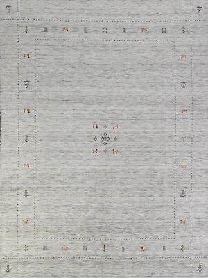 Beige Handmade Indian Rug Wool Gabbeh Area Rug 8x10 ft - Image 1 of 4