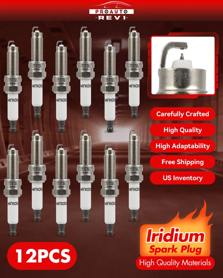 Juego de 12 bujías de iridio para Audi A8 Quattro 2012-2016 6,3 L W12 94290 Foto 1 de 4