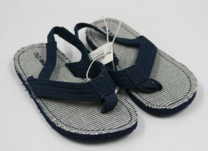 Old Navy Kids Unisex Boys Girls Blue Chambray Thong Sandals Shoes Size 10 NEW - Picture 1 of 7