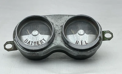 1956 1957 Chevrolet Corvette Battery & Oil Pressure Dash Gauge Cluster Housing - Image 1 of 4