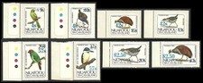 TONGA NIUAFO'OU 1986 BIRDS KINGFISHER SWAMPHEN HONEYEATER PARROT FINCH SET MNH