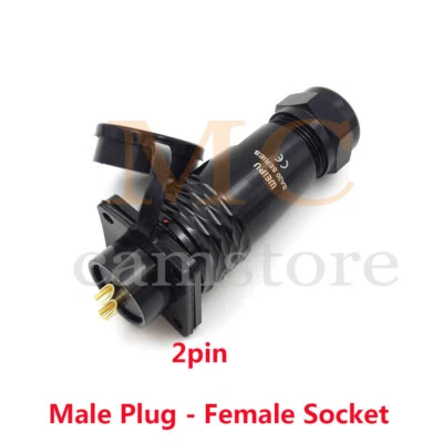WEIPU SA20 2pin bulkhead aviation waterproof plug socket circular connector IP67 - Image 1 of 4