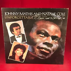 JOHNNY MATHIS & NATALIE COLE Unforgettable 1983 UK Vinyl LP + INNER BBC TV - Picture 1 of 6
