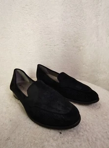 Patrizia By Spring Step Women Loafers 39 Black Faux Suede Slip On Flat Shoes US8 - Picture 1 of 19