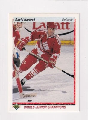 1990-91 Upper Deck World Junior Champions RC # 470 David Harlock Nice Card - Image 1 of 2