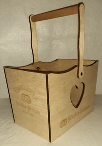 Hacker-Pschorr München Germany Wood Beverage Tote Basket w/Handle By Maeusl - Picture 1 of 11