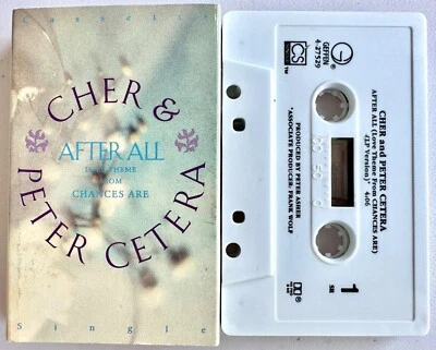 CHER & PETER CETERA After All CASSETTE SINGLE G+ Play-Tested - Image 1 of 3