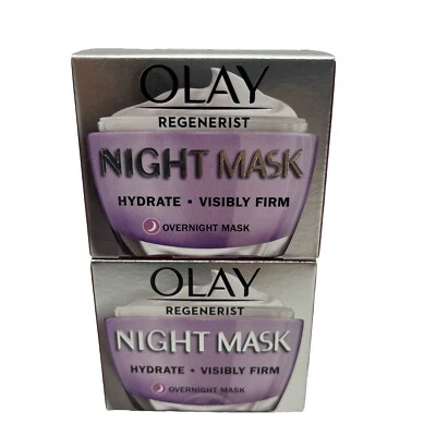 Olay Regenerist Night Face Mask Visibly Firm 50ml Pack of 2 Skincare - Image 1 of 4