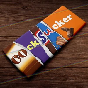 C#CK SUCKER Schokoriegel Verpackung Neuheit Witz Geschenk unhöflich lustig Freund Geburtstag - Bild 1 von 4