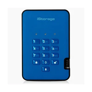 iStorage diskAshur2 HDD 500GB Blue - Secure portable hard drive - Password pr... - Picture 1 of 8