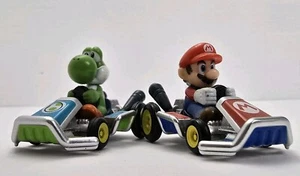 Mario Kart Diecast Lot of 2 Mario Yoshi Nintendo 2012 Tomy Tomica - Picture 1 of 5
