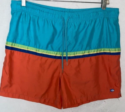 Bañador Southern Tide Skipjack Rising azul buceo naranja arco iris para hombre L Foto 1 de 4