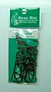 Beau Mac Jig Hooks 90 Degree Back Heavy Wire - O'Shaughnessy 25 Pack #HJSB-1 - Picture 1 of 6