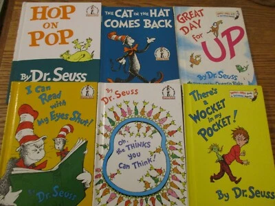 Dr. Seuss book set (Wocket/Foot/Eyes Shut/Hop on Pop+) Foto 1 de 3