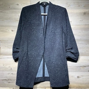 The Limited The Lexie Blazer Open Front Scrunched 3/4 Sleeve Snakeskin Size MED - Picture 1 of 9