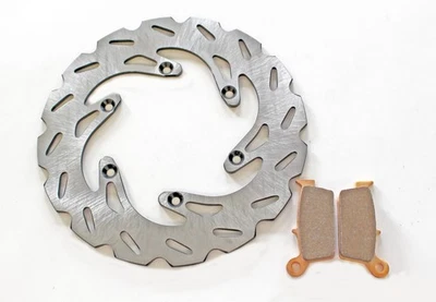 Rotores de freno y pastillas de freno para frenos traseros RipTide Kawasaki KX500 1995-2002 Foto 1 de 4