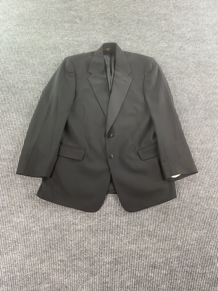 Chaqueta Esmoquin Vintage Chaps Ralph Lauren 42 R Lana Negra Boda Diseñador Formal Foto 1 de 4