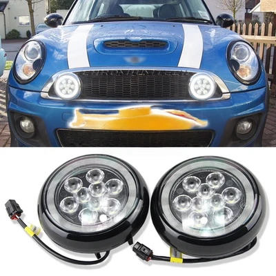 For Mini R55-R59 07-15 Osram LED Rally Halo DRL Complete Set Black Shell - Image 1 of 4