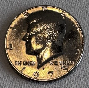 1973 D Kennedy’s Half Dollar Struck Through Obverse & Reverse Errors - Picture 1 of 3