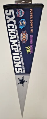 Banderín enrollable Dallas Cowboys NFL 5x campeones Foto 1 de 2