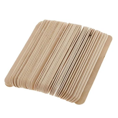 Lot de 50 spatules en bois pour applicateurs de cire, épilation à la cire, - Photo 1/4