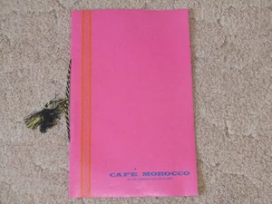 vintage menu Cafe Morocco Las Vegas Strip restaurant - Picture 1 of 4