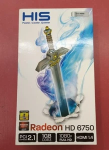 His Radeon HD 6750 Graphics Card GDDR3 1GB HDMI D-Sub DVI Used - Picture 1 of 5