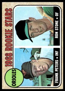 1968 TOPPS FRANK PETERS 409 VG-EX RON STONE RC BASEBALL BALTIMORE ORIOLES