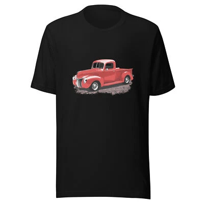 Camisa de coche clásico con una camioneta Ford 40 roja - camioneta Ford 1940 vintage Foto 1 de 4