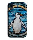 Stained Glass Penguin Design Phone Case Cover Style Church Window Windows CJ05
