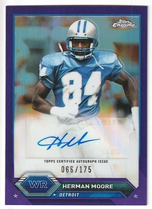 2023 Topps Composite Chrome Herman Moore Purple Refractor Auto /175 #TCA-HM - Picture 1 of 2