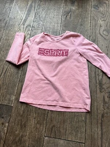 Esprit Girls Pink Cotton Basic T-Shirt Size 2-3 Years Round Neck - Picture 1 of 3