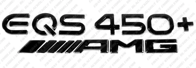 Trunk Black Emblem Badges Logos Letters for Mercedes-Benz EQS 450+ SUV AMG V297 - Image 1 of 4