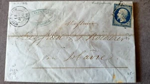 (LET222) LAC Wintzenheim pour Le Havre du 10.01.1856 avec Napoléon N°14 - Picture 1 of 2