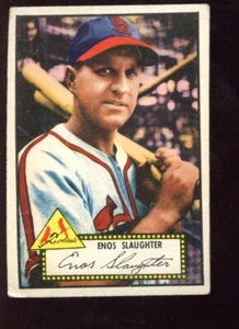 1952 Topps Baseball Card LOW #65 HOFER Enos Slaughter Red Back - Bild 1 von 1