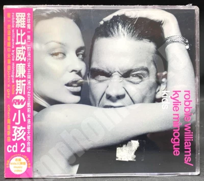 2000 Robbie Williams Kylie Minogue Kids Taiwan Ltd  Obi Enhanced CD Single New - Image 1 of 4